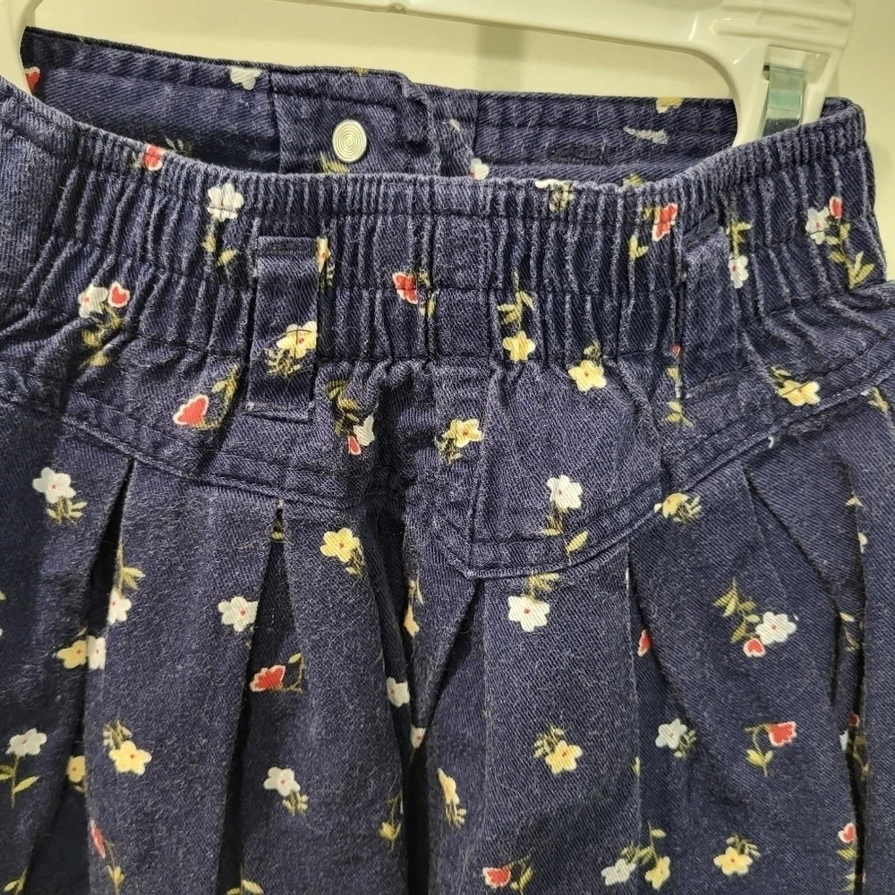 Vintage McKids Skirt‎ Toddler Girl 18 Months Floral Buttons 90s